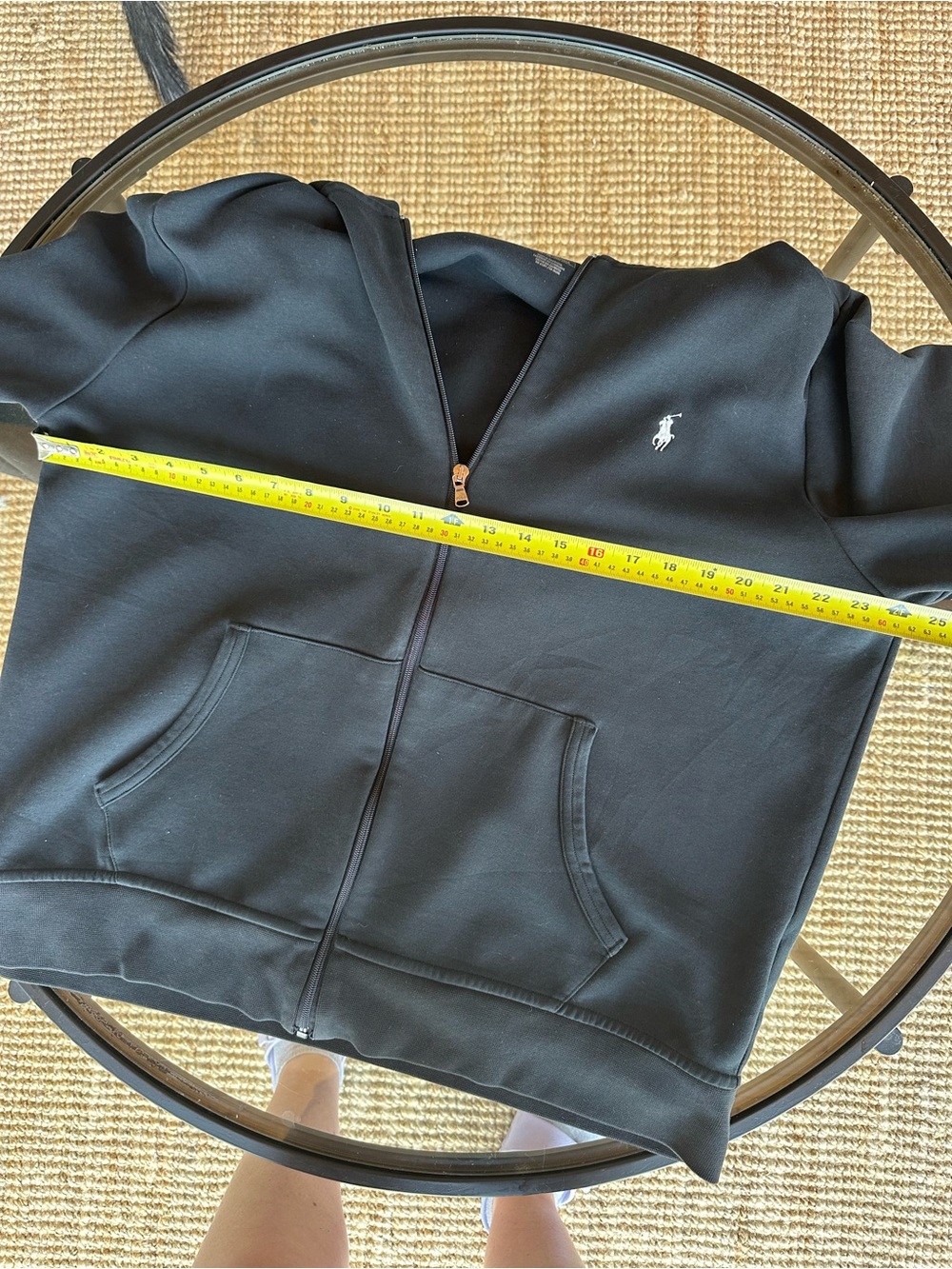 Polo Ralph Lauren Black Double-Knit Full-Zip Hoodie - Picture 10 of 13